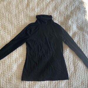 Black Turtleneck Long Sleeve Top